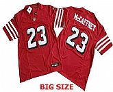 Men's San Francisco 49ers #23 Christian McCaffrey Limited Red Throwback FUSE Vapor Jersey,baseball caps,new era cap wholesale,wholesale hats